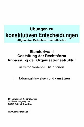 bungen konstitutive Entscheidungen